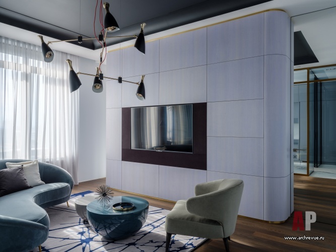 Фото интерьера кинозала квартиры в современном стиле