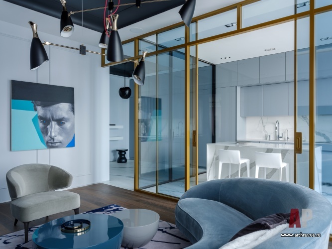 Фото интерьера зоны отдыха квартиры в современном стиле
