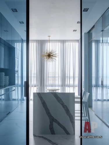 Фото интерьера кухни квартиры в современном стиле