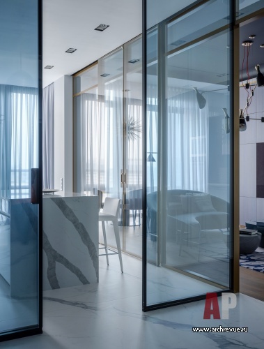 Фото интерьера кухни квартиры в современном стиле