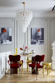 Фото интерьера столовой квартиры в стиле китч