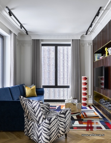 Фото интерьера гостиной квартиры в стиле китч