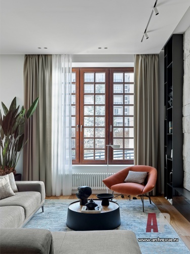 Фото интерьера гостиной квартиры в стиле эко