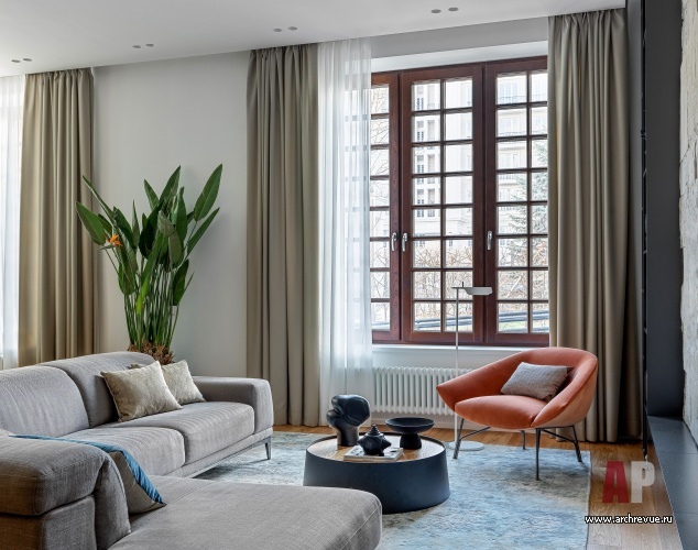 Фото интерьера зоны отдыха квартиры в стиле эко