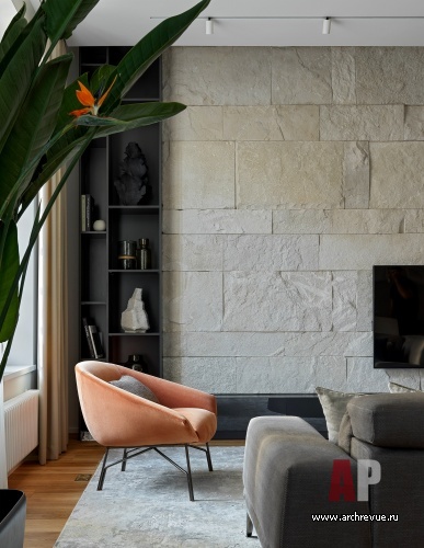 Фото интерьера зоны отдыха квартиры в стиле эко