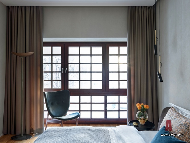 Фото интерьера спальни квартиры в стиле эко