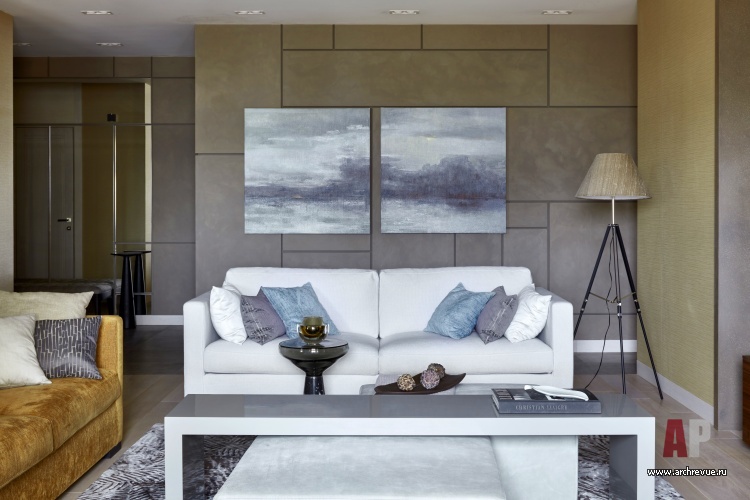 Фото интерьера зоны отдыха квартиры в современном стиле