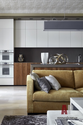 Фото интерьера кухни квартиры в современном стиле