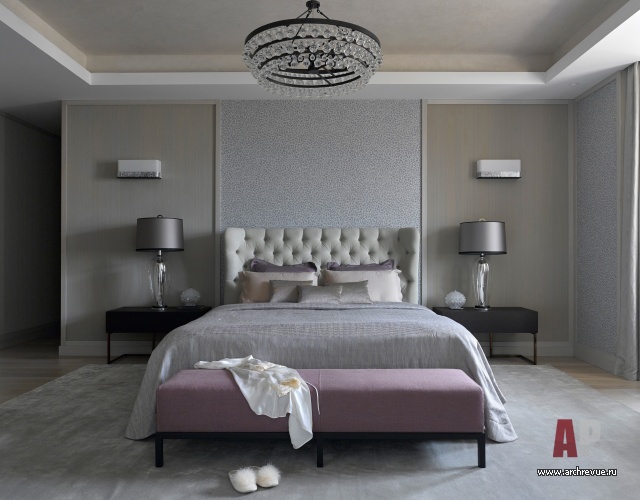 Фото интерьера спальни квартиры в современном стиле