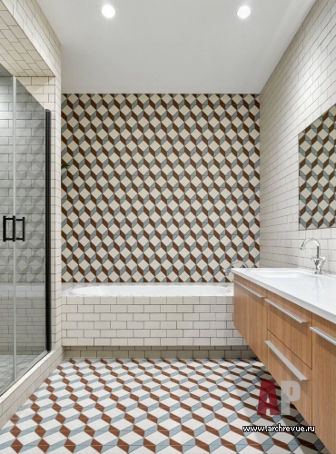 Фото интерьера ванной квартиры в скандинавском стиле