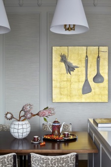 Фото интерьера столовой квартиры в американском стиле