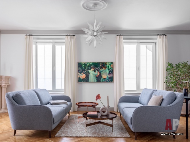 Фото интерьера зоны отдыха квартиры в стиле фьюжн