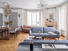 Фото интерьера гостиной квартиры в стиле фьюжн