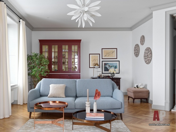 Фото интерьера зоны отдыха квартиры в стиле фьюжн