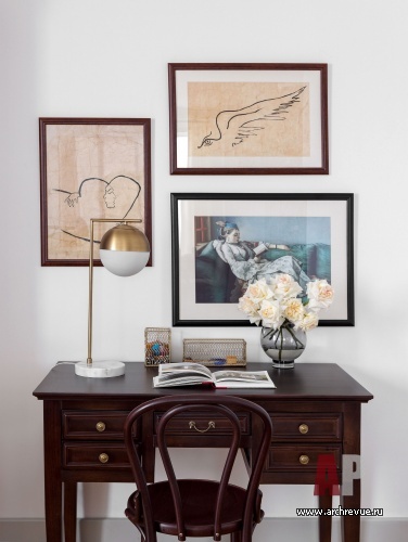 Фото интерьера кабинета квартиры в стиле фьюжн