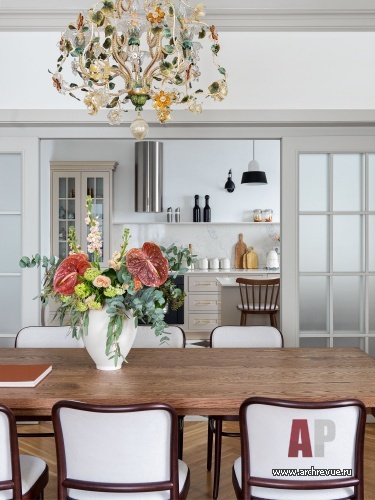 Фото интерьера кухни квартиры в стиле фьюжн