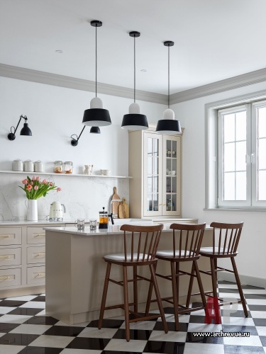 Фото интерьера кухни квартиры в стиле фьюжн