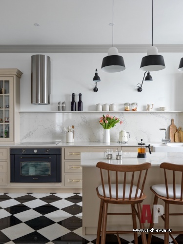 Фото интерьера кухни квартиры в стиле фьюжн