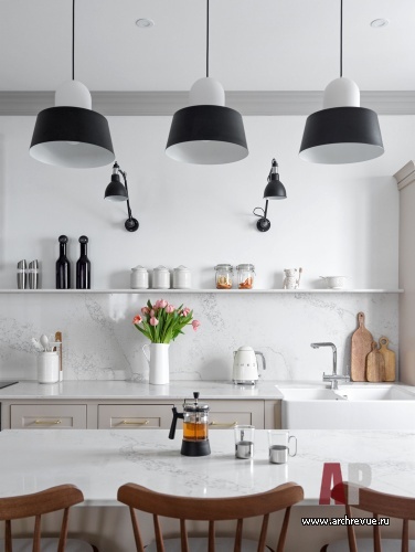 Фото интерьера кухни квартиры в стиле фьюжн