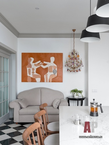 Фото интерьера зоны отдыха квартиры в стиле фьюжн