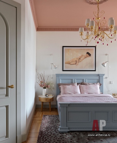 Фото интерьера спальни квартиры в стиле фьюжн