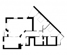 Панировка 3-х комнатной квартиры в старом жилом фонде до перепланировки.