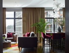 Фото интерьера гостиной квартиры в стиле фьюжн