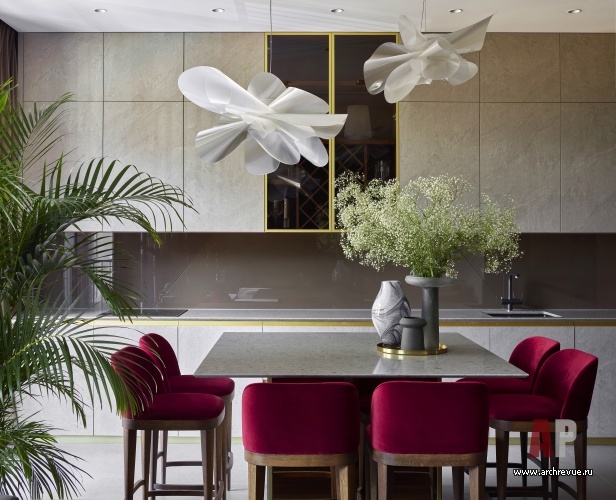 Фото интерьера столовой квартиры в стиле фьюжн