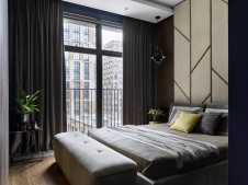 Фото интерьера спальни квартиры в стиле фьюжн