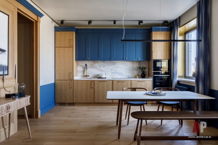 Фото интерьера кухни квартиры в стиле фьюжн
