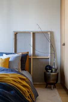 Фото интерьера спальни квартиры в стиле фьюжн