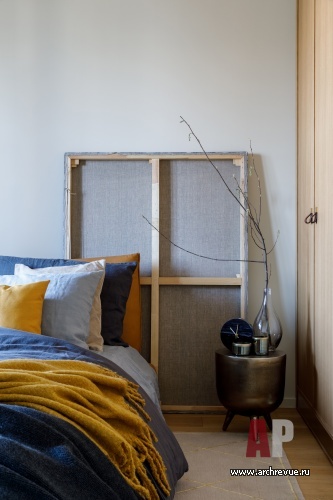 Фото интерьера спальни квартиры в стиле фьюжн