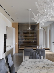 Фото интерьера винотеки квартиры в стиле ар-деко