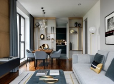 Фото интерьера столовой квартиры в стиле фьюжн