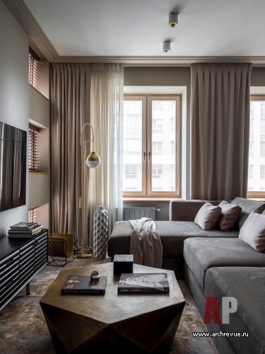 Фото интерьера зоны отдыха квартиры в современном стиле