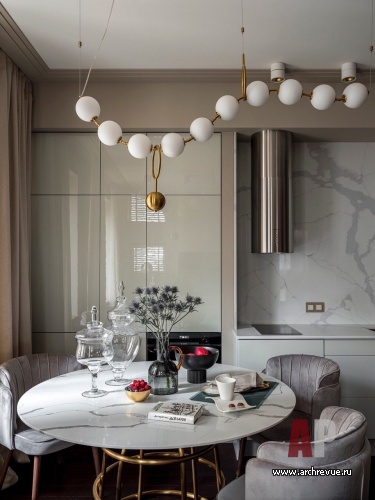 Фото интерьера кухни квартиры в современном стиле