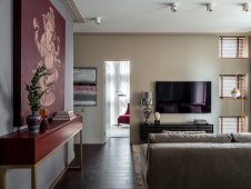 Фото интерьера гостиной квартиры в современном стиле