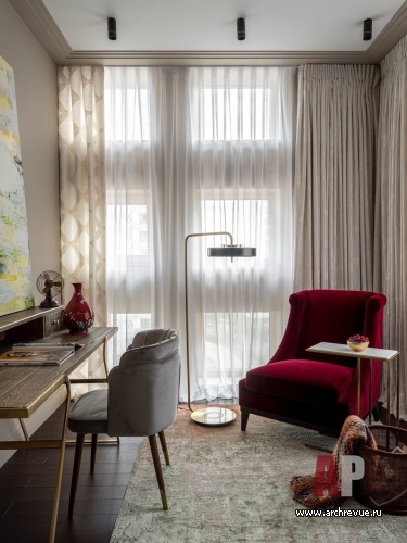 Фото интерьера кабинета квартиры в современном стиле