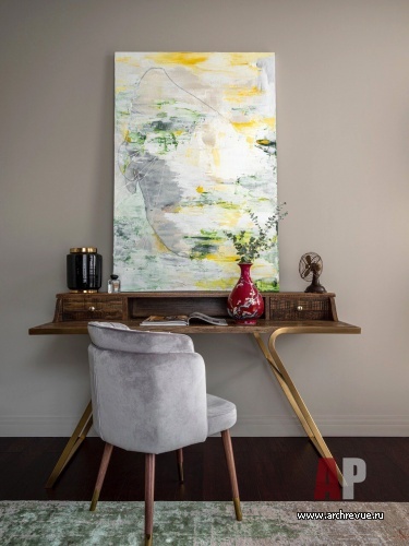 Фото интерьера кабинета квартиры в современном стиле