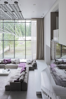 Фото интерьера гостиной дома в стиле минимализм