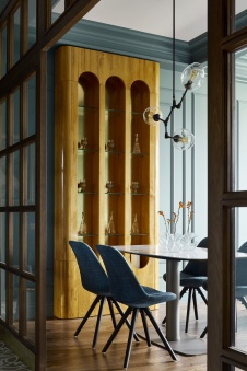 Фото интерьера столовой квартиры в стиле фьюжн