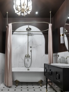 Фото интерьера ванной квартиры в стиле фьюжн