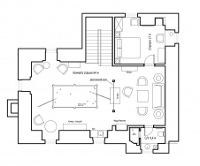 План 3 этажа 3-х этажного дома с эркерами и мансардой.