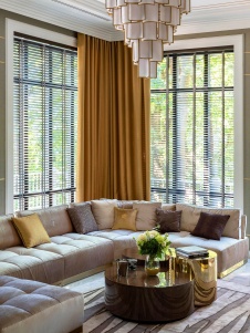 Фото интерьера гостиной дома в стиле ар-деко