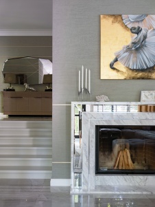 Фото интерьера каминной дома в стиле ар-деко