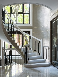 Фото лестницы дома в стиле ар-деко Фото интерьера лестничного холла дома в стиле ар-деко