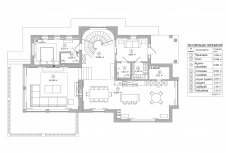 Планировка 1 этажа 2-х этажного дома по индивидуальному проекту для большой семьи.