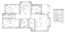Планировка 2 этажа 2-х этажного дома по индивидуальному проекту для большой семьи.