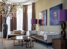 Фото интерьера зоны отдыха дома в стиле фьюжн