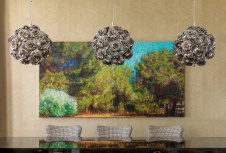 Фото интерьера столовой дома в стиле фьюжн